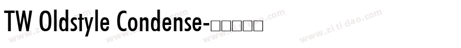 TW Oldstyle Condense字体转换